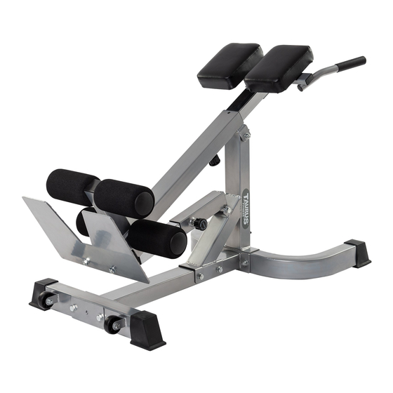 Taurus Back trainer B800 Assembly And Operating Instructions Manual