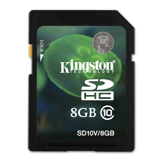 Kingston Technology SD10V/8GB Specifications