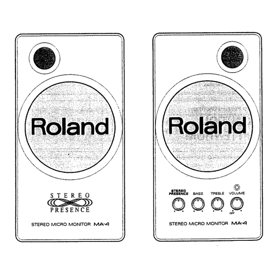 Roland MA-4 Owner's Manual