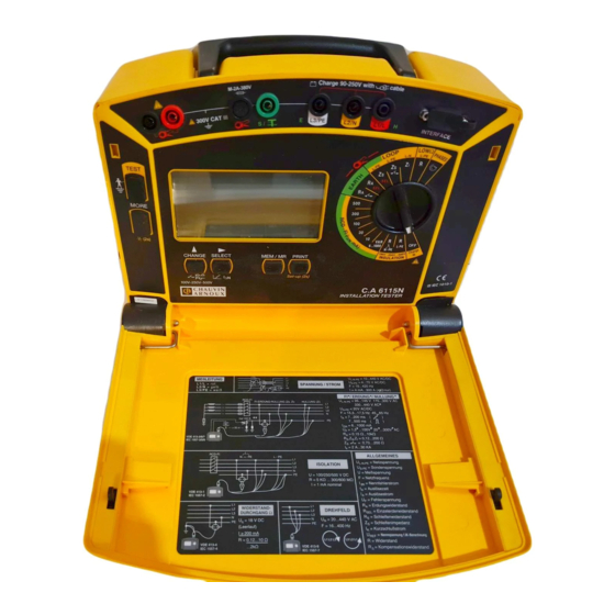 Chauvin Arnoux C.A 6115N Tester Manuals