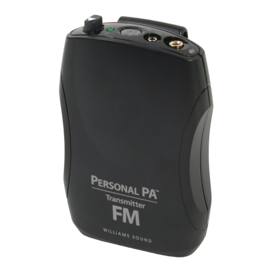 Williams Sound Personal PA PPA T36 Specifications