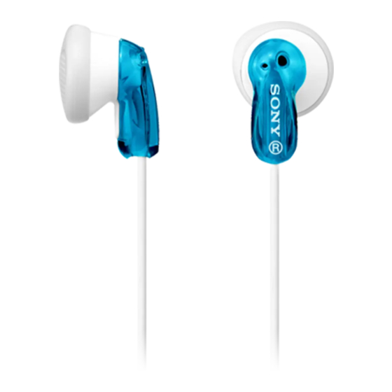 Sony MDR-E9LP/BLU Specifications