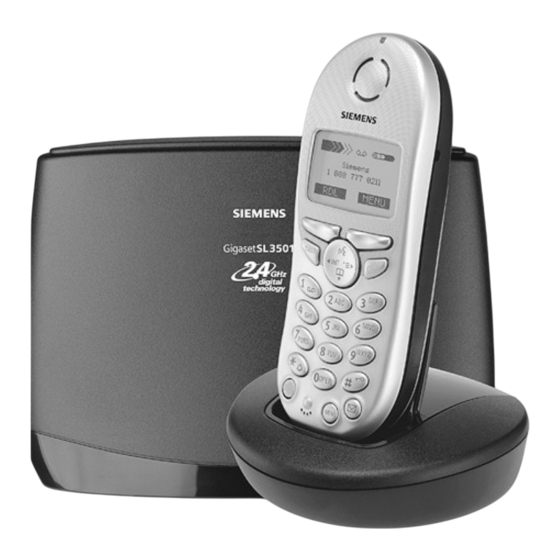 Gigaset SL3501 User Manual And Safety Precautions