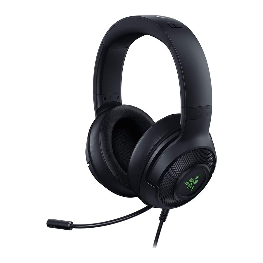 Razer KRAKEN X - Gaming Headset Manual
