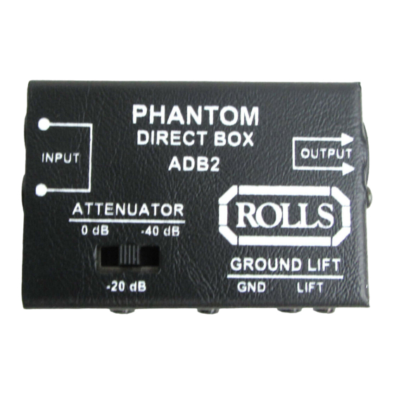 Rolls ADB2 Owner's Manual