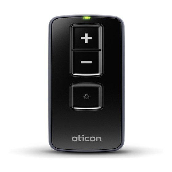 oticon Remote Control 3.0 Instructions For Use Manual