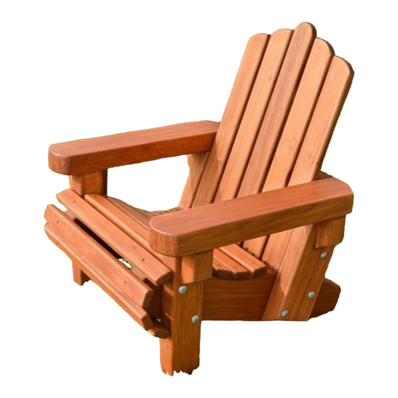 Forever Redwood KID'S WOODEN ADIRONDACK CHAIR Assembly Instructions