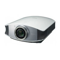 Sony VPLVW40 - SXRD Projector - HD 1080p Operating Instructions Manual