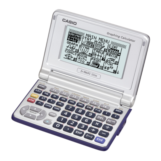 CASIO FX 9860G AU USER MANUAL Pdf Download ManualsLib