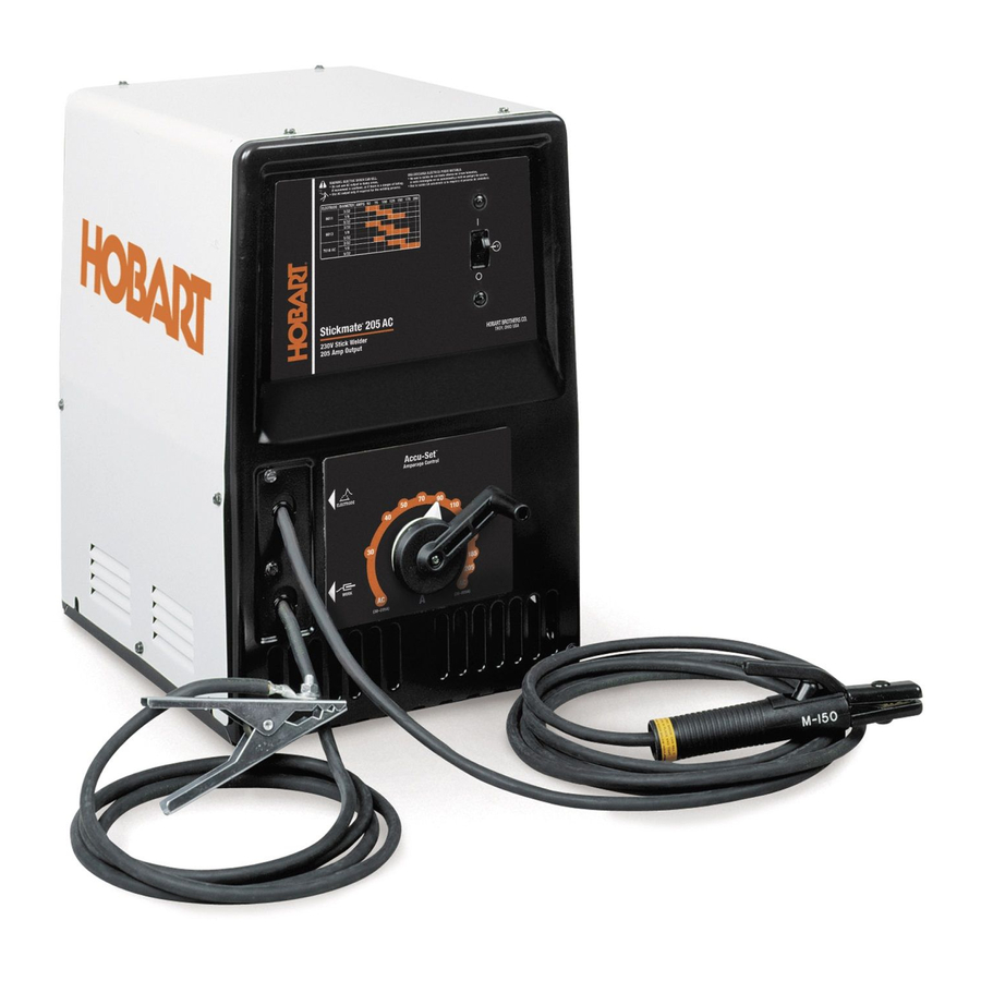 Hobart Welding Products STICKMATE 205 AC Owner's Manual