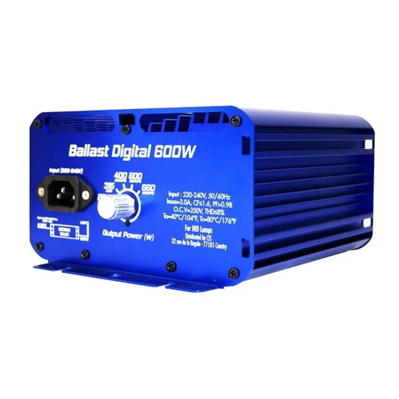 Superplant Ballast Digital 600W Manual