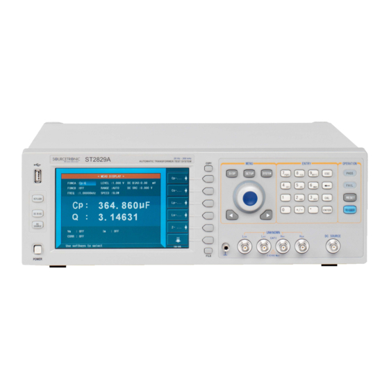 Sourcetronic ST2829A Manual