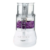 Cuisinart DLC-2007NC - Food Processor - 7 Cup Instruction And Recipe Booklet