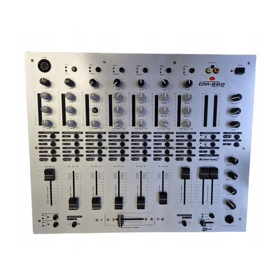 Omnitronic CM-860 Club-Mixer User Manual