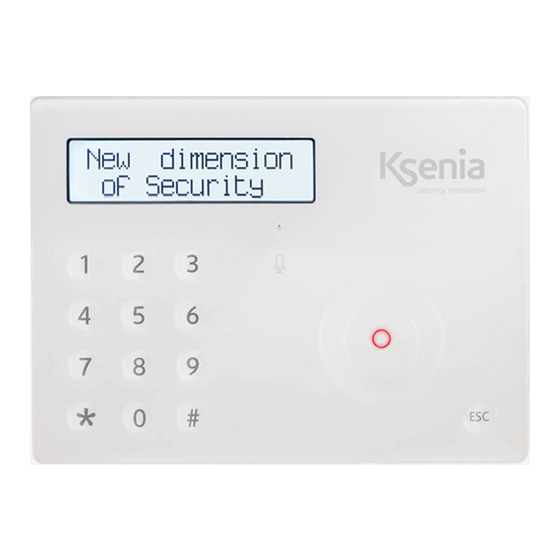 Ksenia ergo M User's Manual Manual