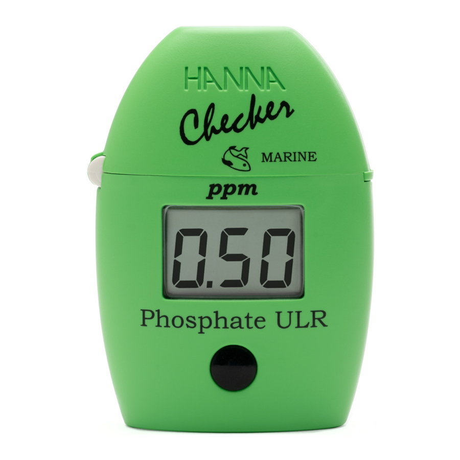 HANNA instruments HI774 - Marine Phosphate Ultra Low Range Manual