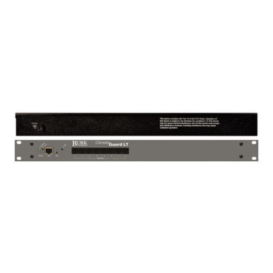 BURK Technology ClimateGuard LT Quick Start Manual