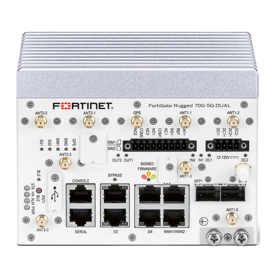Fortinet FortiGate Rugged 70G 5G Dual Quick Start Manual