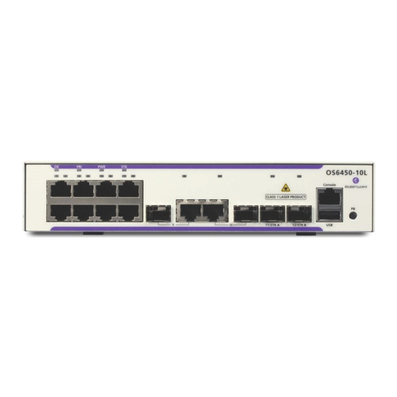 Alcatel-Lucent OmniSwitch OS6450-10 Manuals