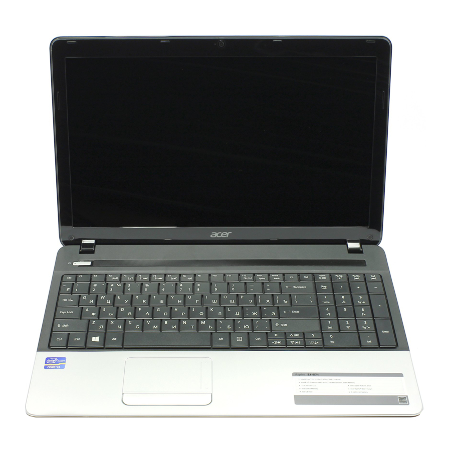 Acer Aspire E1-531 Manuals