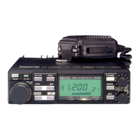 Icom IC-1200A Instruction Manual
