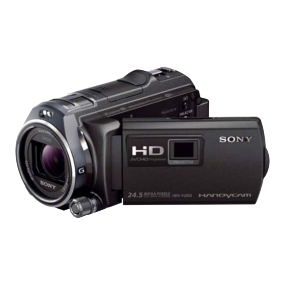 Sony HDR-PJ800 Service Manual