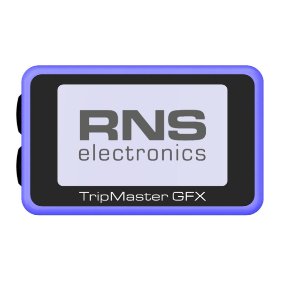 RNS electronics TripMaster GFX v2 Pro Manuals