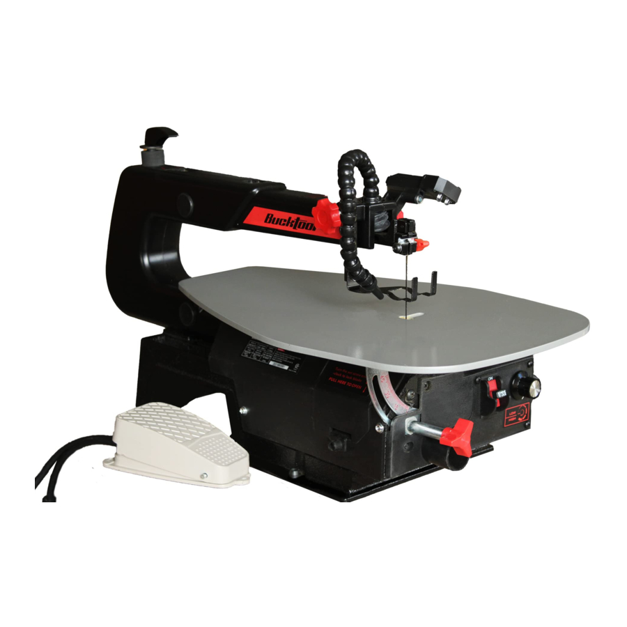 Bucktool SSA16LVF - 16 VARIABLE SPEED SCROLL SAW WITH FOOT PEDAL SWITCH Manual
