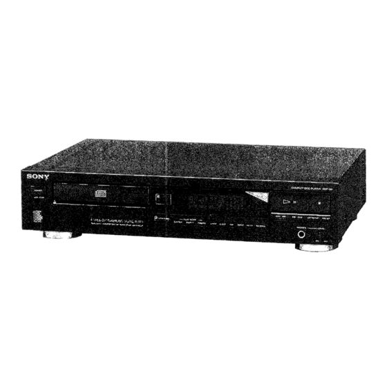 Sony CDP-291 Service Manual