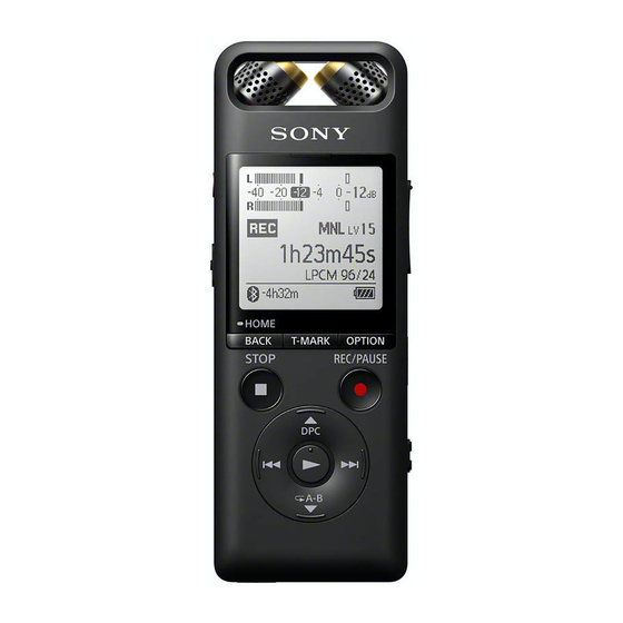 Sony PCM-A10 Manuals