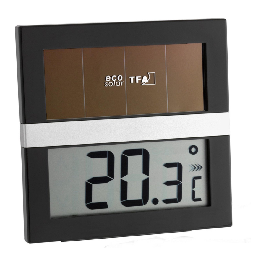 TFA ECO Solar Operating Instructions
