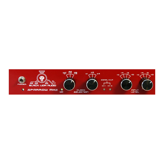 Black Lion Audio Sparrow MK II Manual