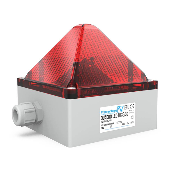 Pfannenberg Quadro LED-HI 3G/3D Operating Instructions Manual
