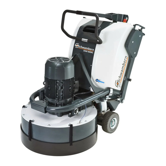 Schwamborn DSM 650-RC Floor Grinder Manuals
