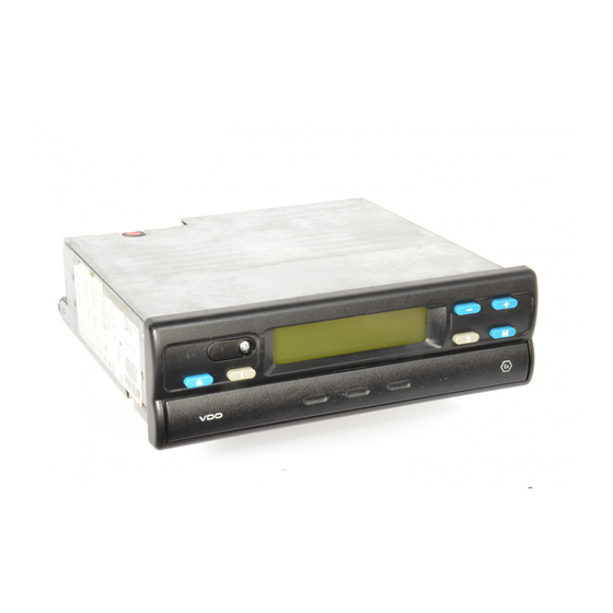 VDO MTCO 1324 Operating Instructions Manual