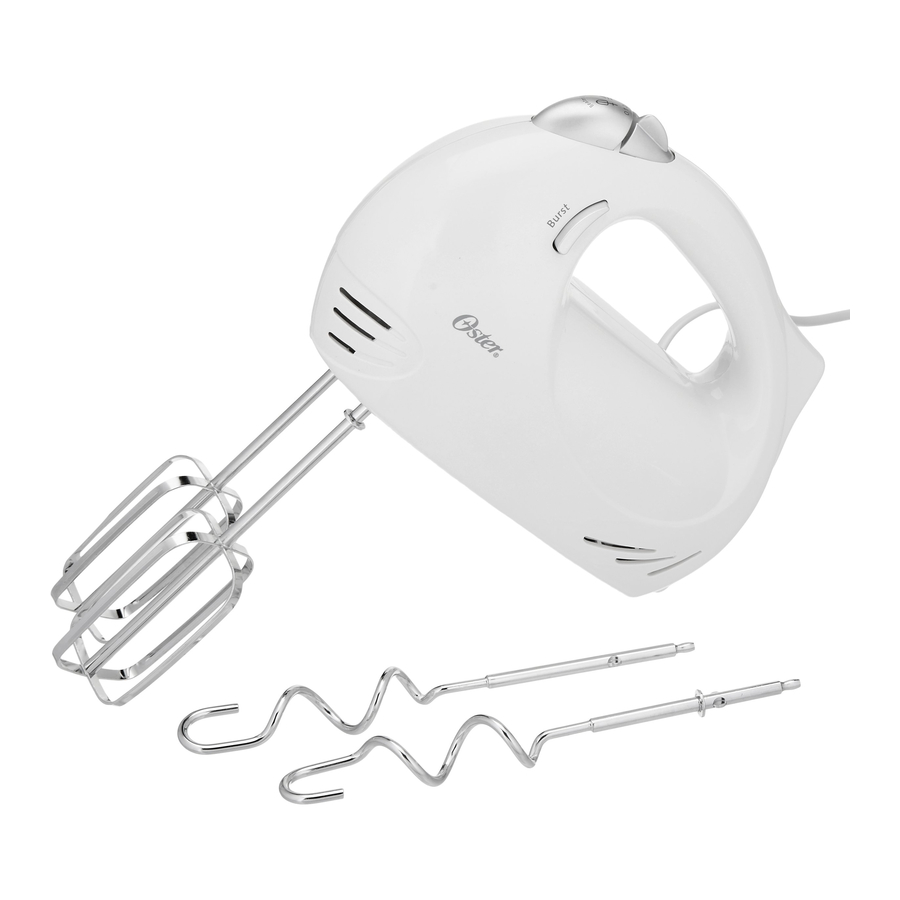 Oster 2499, 2500, 2527, 3170 - Hand Mixer Manual
