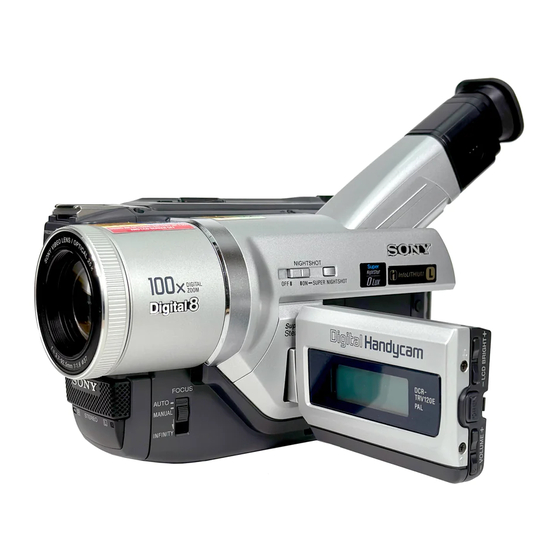 Sony Digital8 DCR-TRV120E Operating Instructions Manual