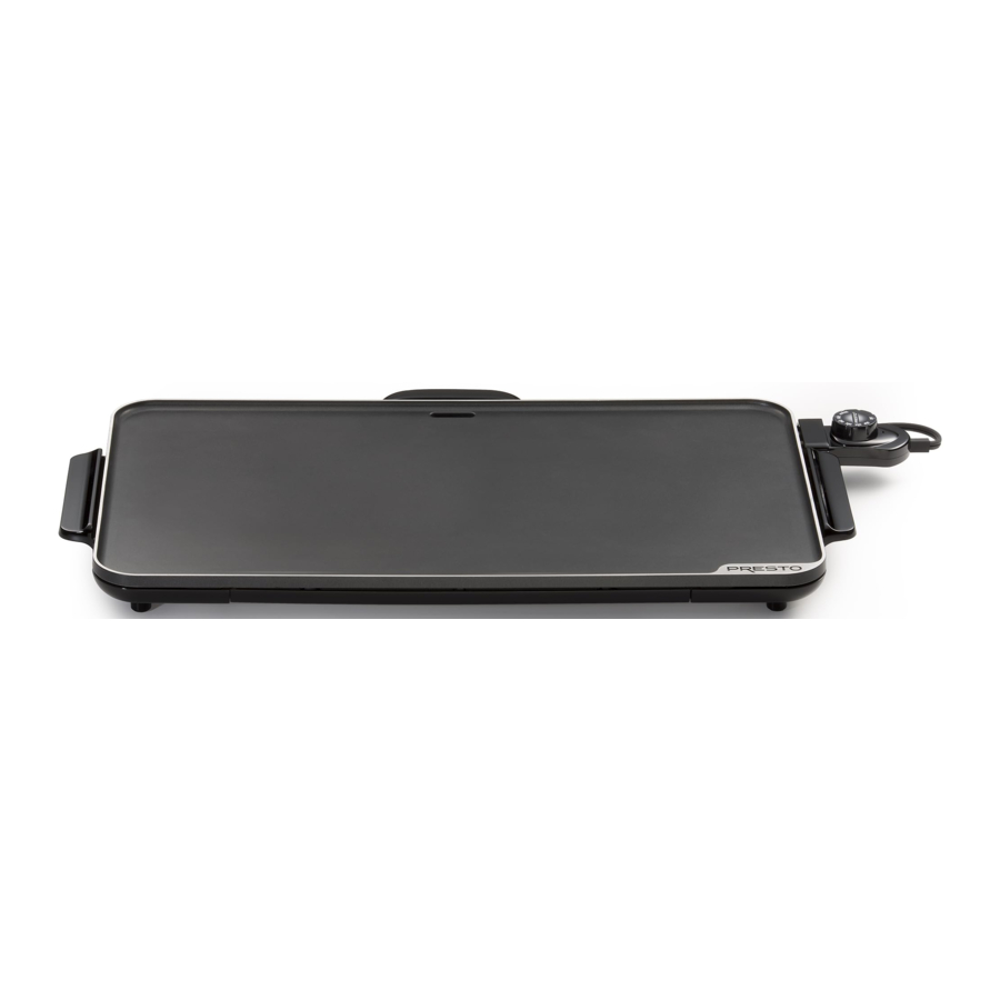 Presto Slimline 07072 - Electric Griddle Manual