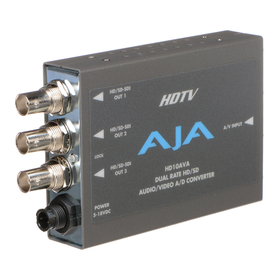 AJA HD10AVA User Manual