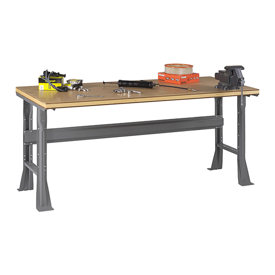 Tennsco Industrial Workbench with Hardwood Butcher Block Top Assembly Instructions/Parts Manual