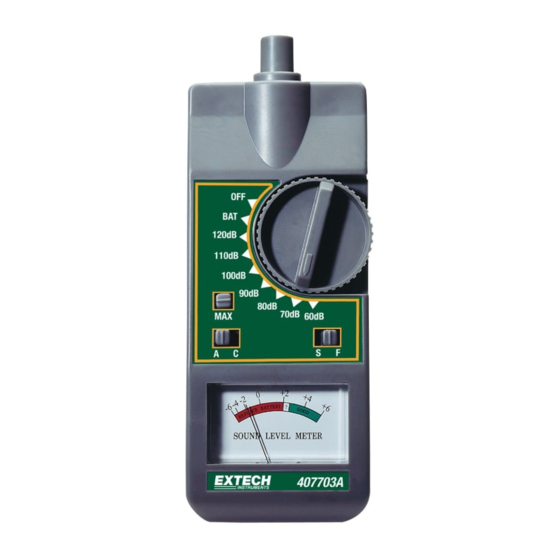 Extech Instruments 407703A User Manual