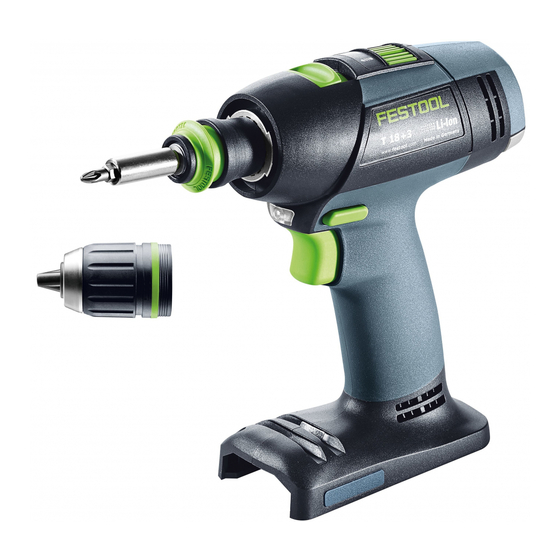 Festool T 18+3 Li Operating Manual