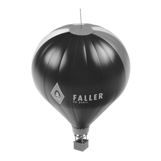 Faller 75 YEARS OF  HOT AIR BALLOON Assembly Instructions Manual