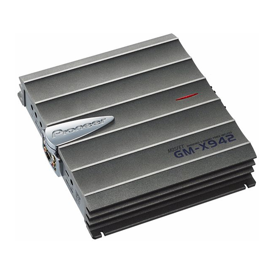 Pioneer GM-X942 Owner's Manual