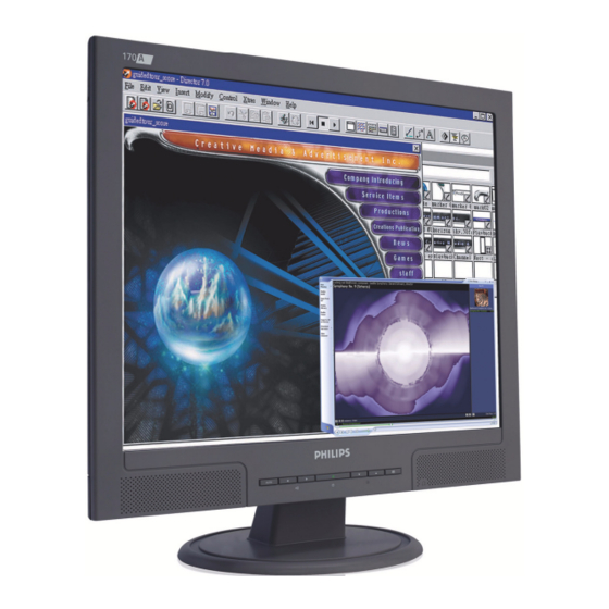 Philips 170A7FB LCD Monitor Manuals