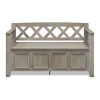 Simpli Home WyndenHall Brooklyn + Max ENTRYWAY STORAGE BENCH INT-AXCAB-BNCH-DAB Manual