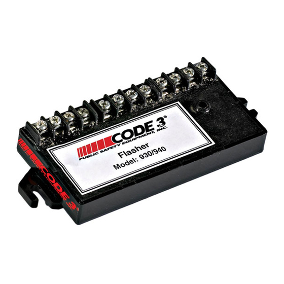 Code 3 930 Installation & Operation Manual