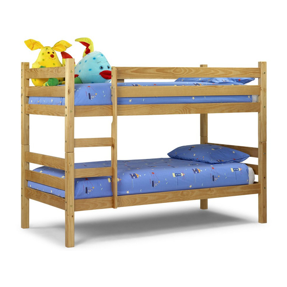 Julian Bowen Limited Wyoming Bunk Bed 90cm Assembly Instructions Manual