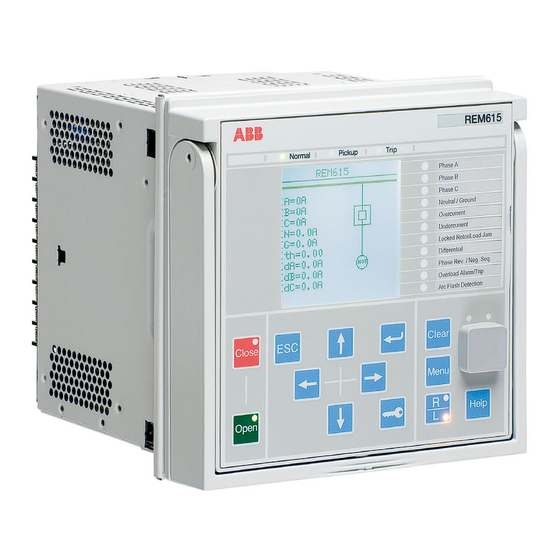 ABB REM615 ANSI 5.0 FP1 Product Manual