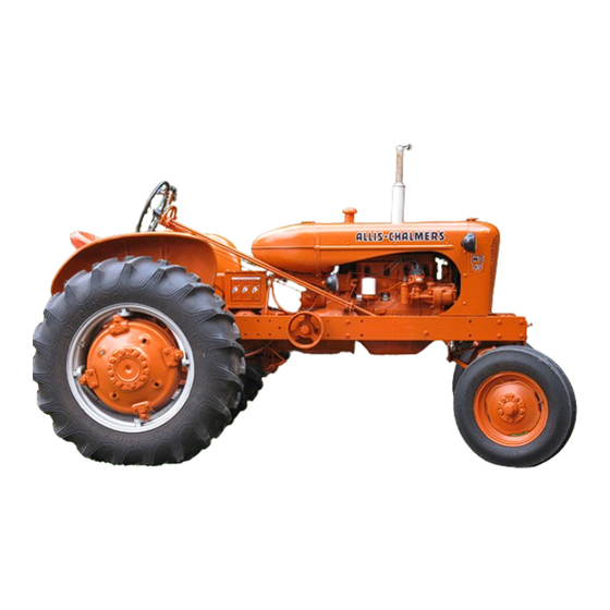 Allis-Chalmers WD Operating Instructions And Repair Parts Illustrations